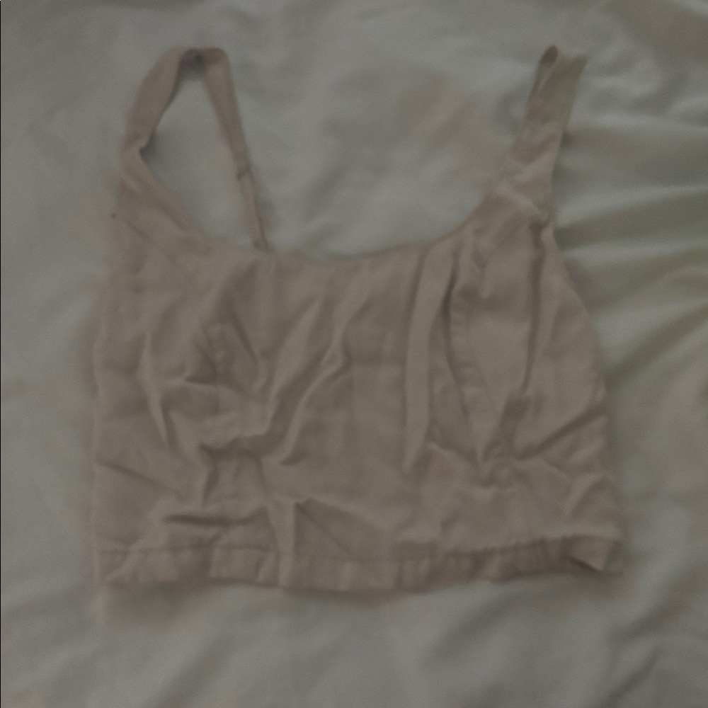 Abercrombie & Fitch Light Tan Cropped Top